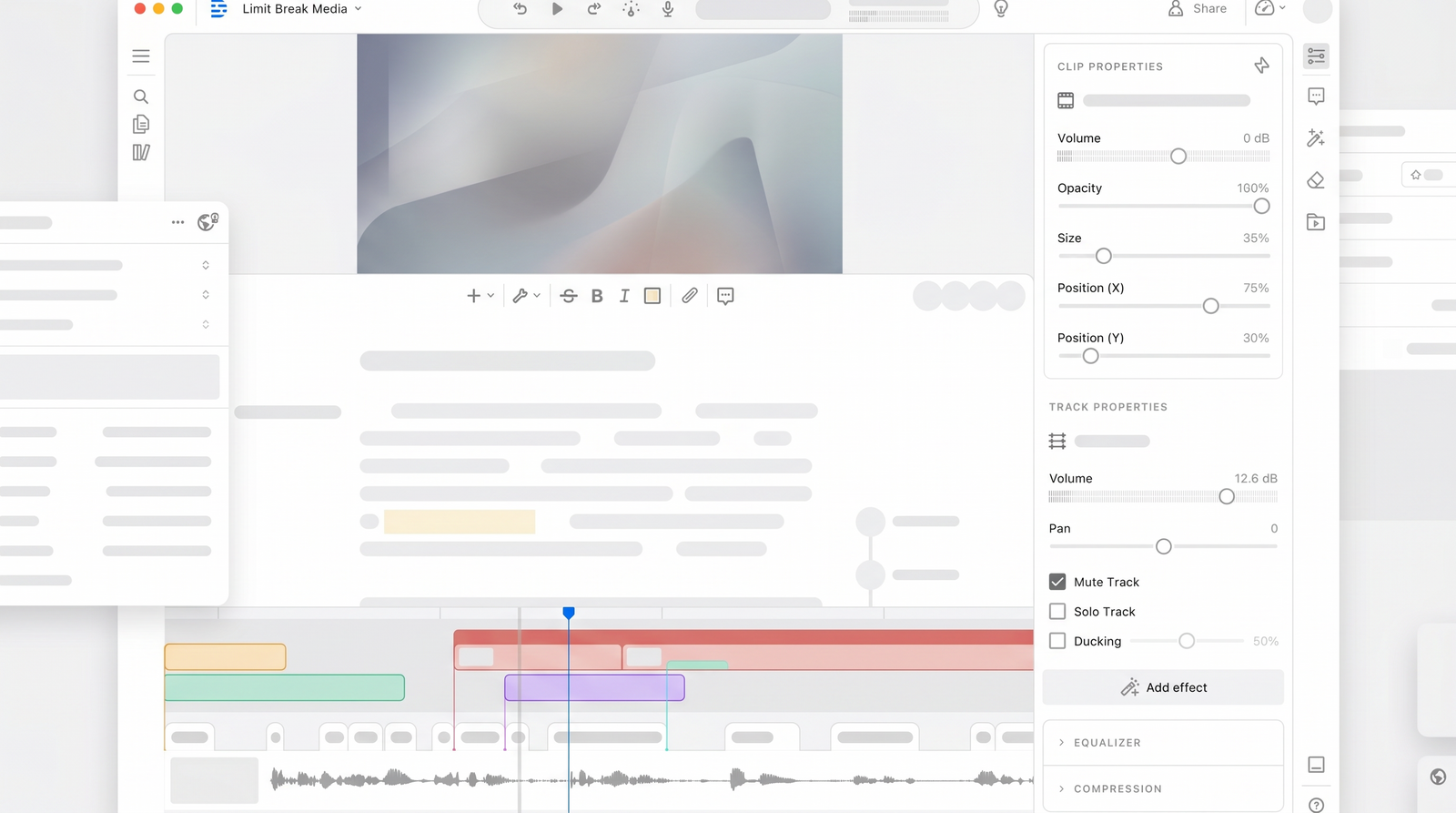 Descript interface